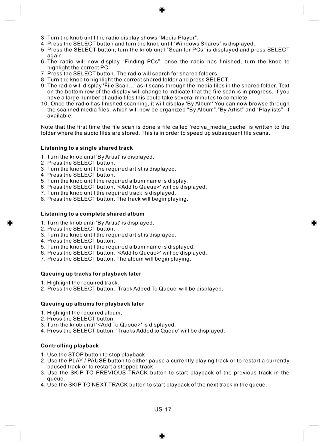 Sanyo R227 instruction manual US-17 