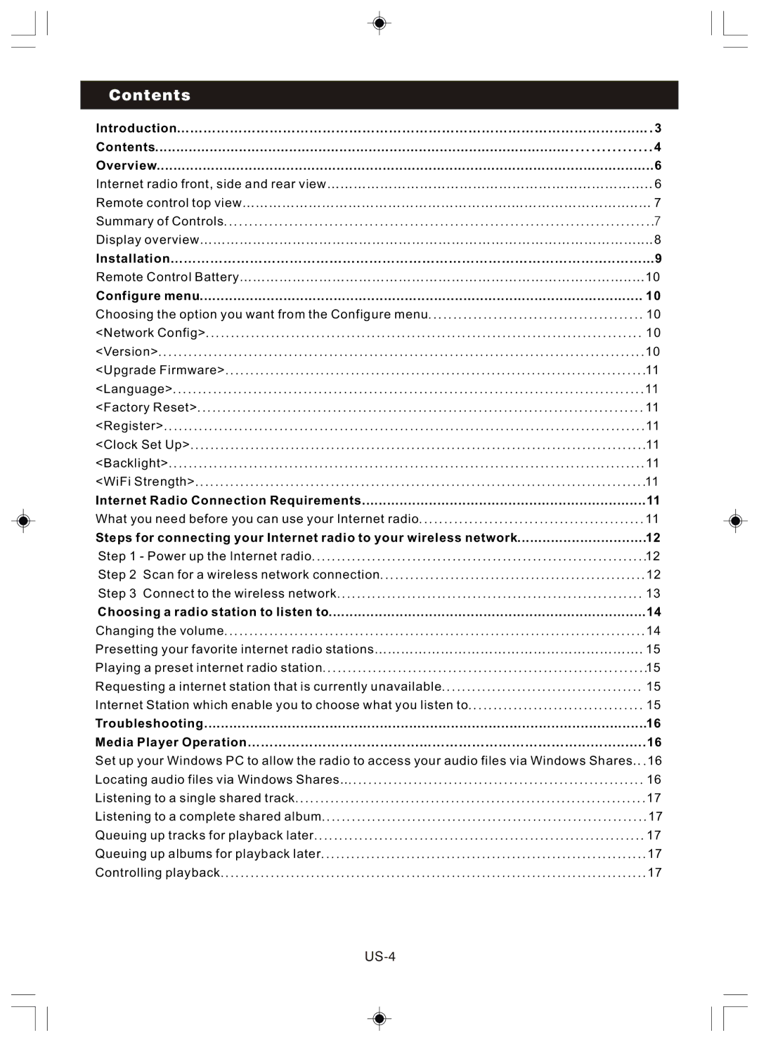 Sanyo R227 instruction manual Contents 