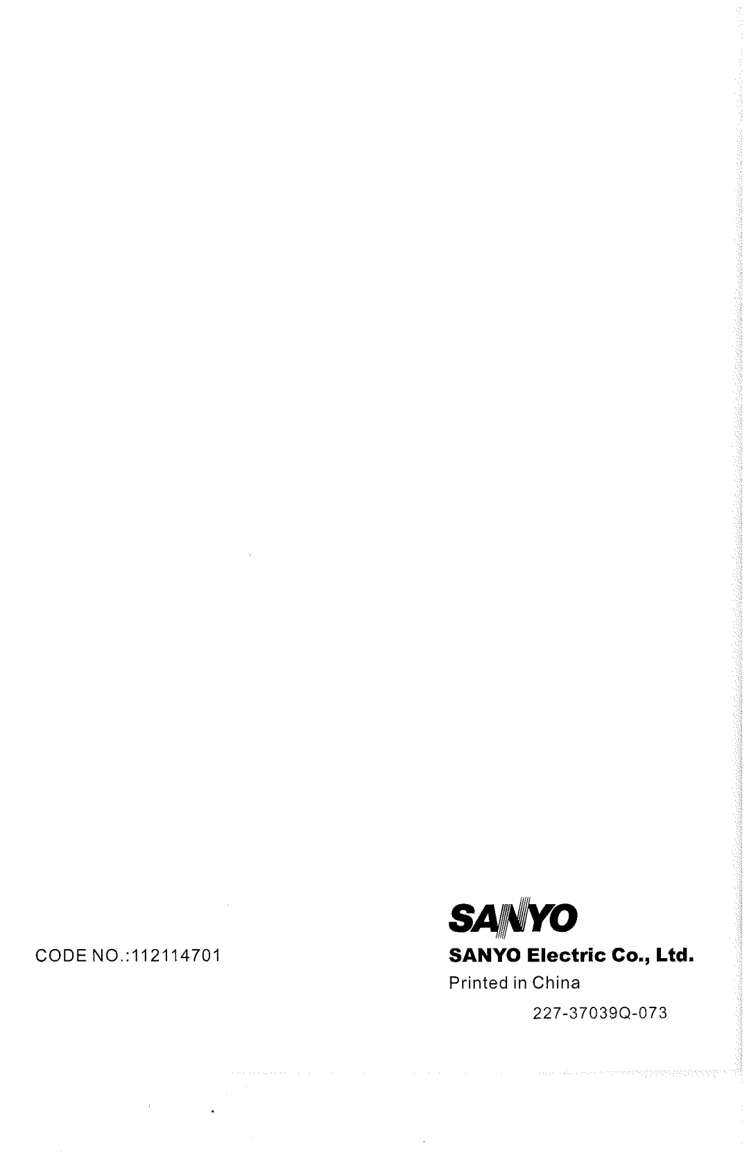 Sanyo R227 manual 