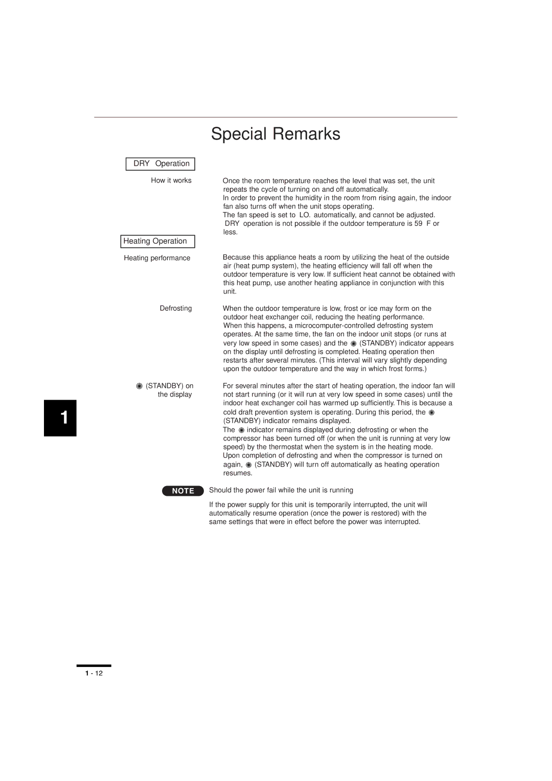 Sanyo RCS-SH1UA, RCS-SH80UA.WL, RCS-BH80UA.WL instruction manual Special Remarks 