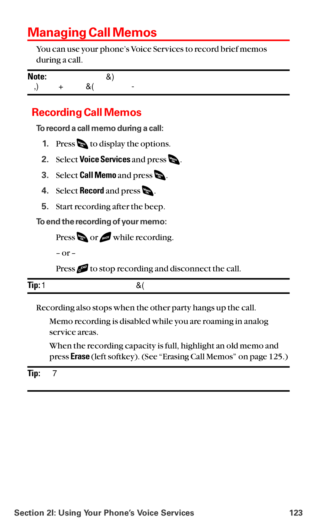 Sanyo RL-4920 manual Managing Call Memos, Recording Call Memos, To record a call memo during a call 