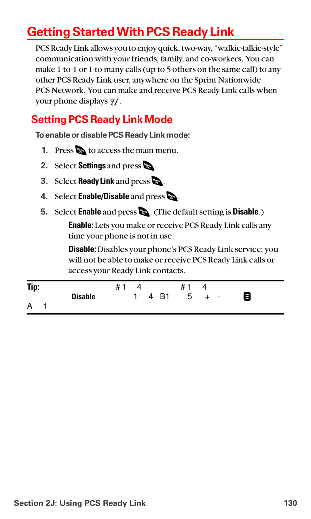 Sanyo RL-4920 Getting Started With PCS Ready Link, Setting PCS Ready Link Mode, To enable or disable PCS Ready Link mode 