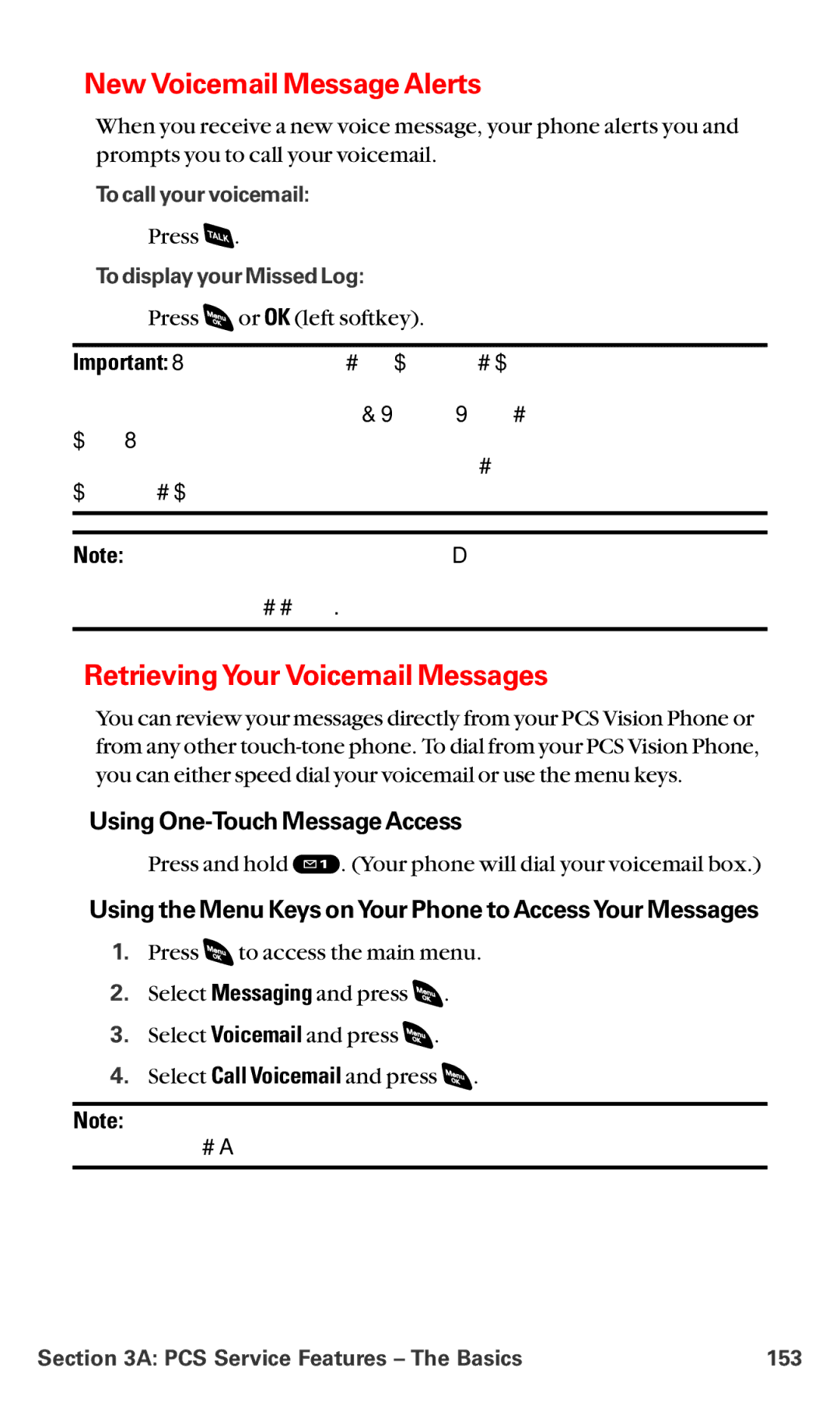 Sanyo RL-4920 manual New Voicemail Message Alerts, RetrievingYour Voicemail Messages, Using One-Touch Message Access 