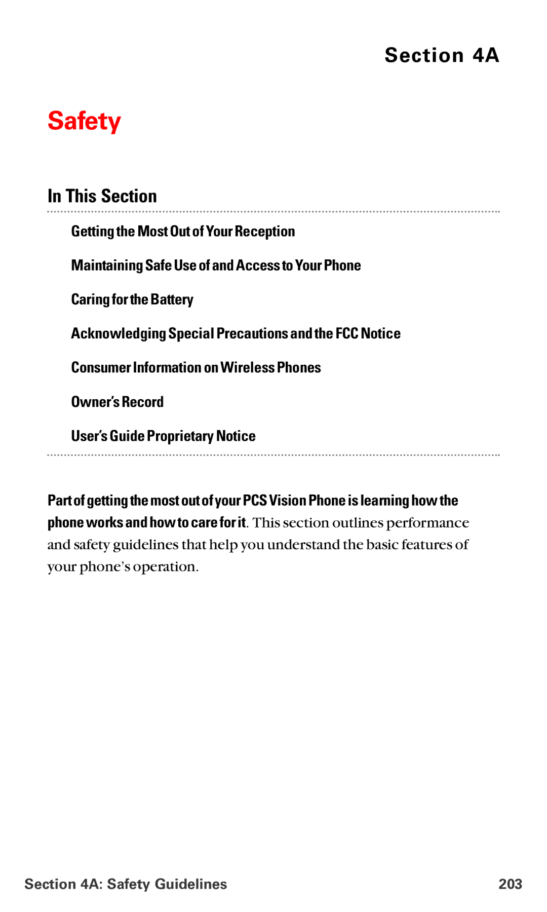 Sanyo RL-4920 manual Safety Guidelines 203 