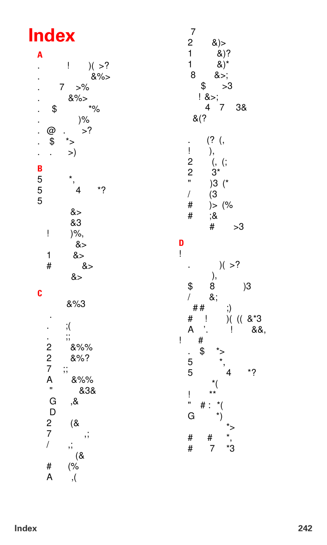 Sanyo RL-4920 manual Index 242 