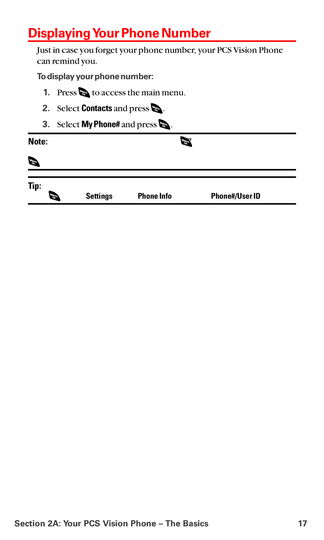 Sanyo RL-4920 manual DisplayingYour Phone Number, To display your phone number 