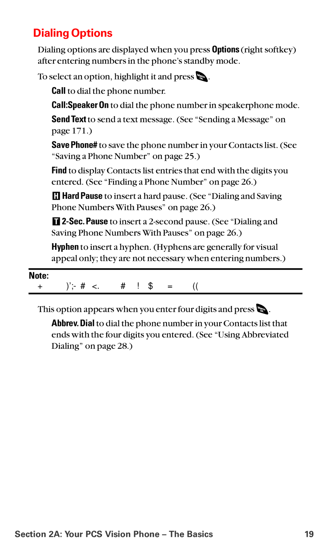 Sanyo RL-4920 manual Dialing Options 