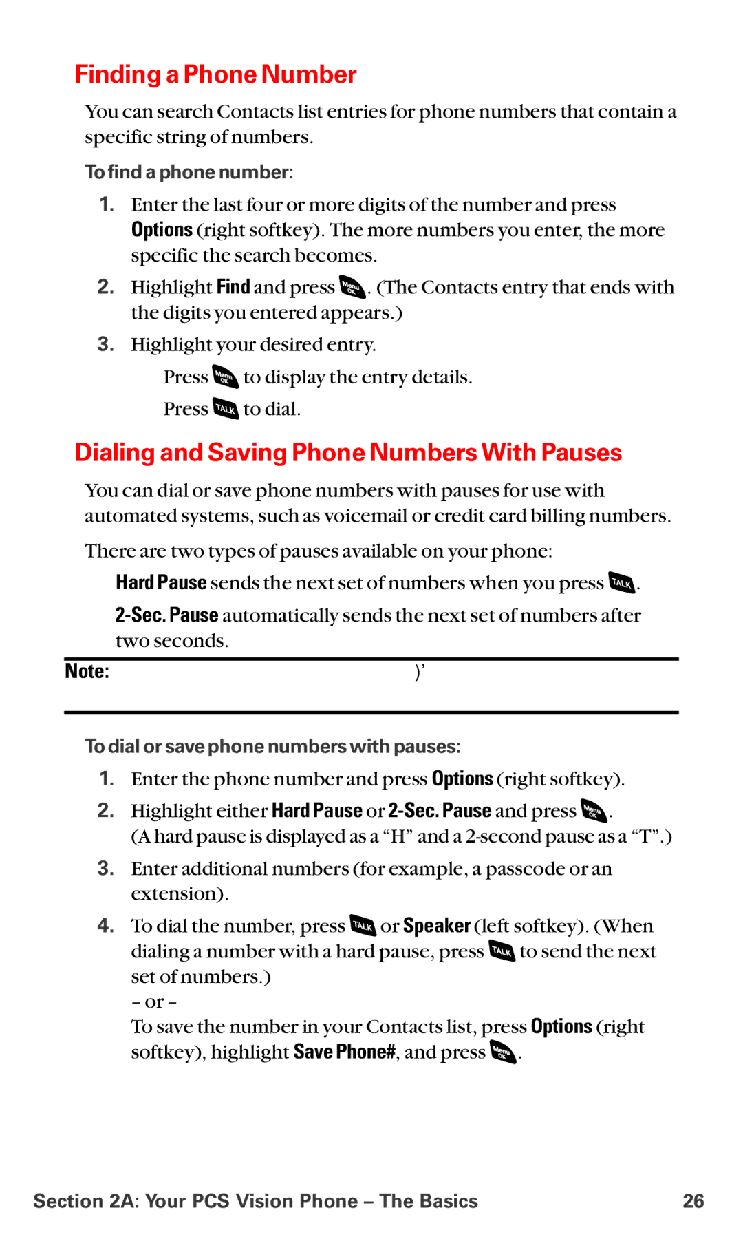 Sanyo RL-4920 manual Finding a Phone Number, Dialing and Saving Phone Numbers With Pauses, To find a phone number 