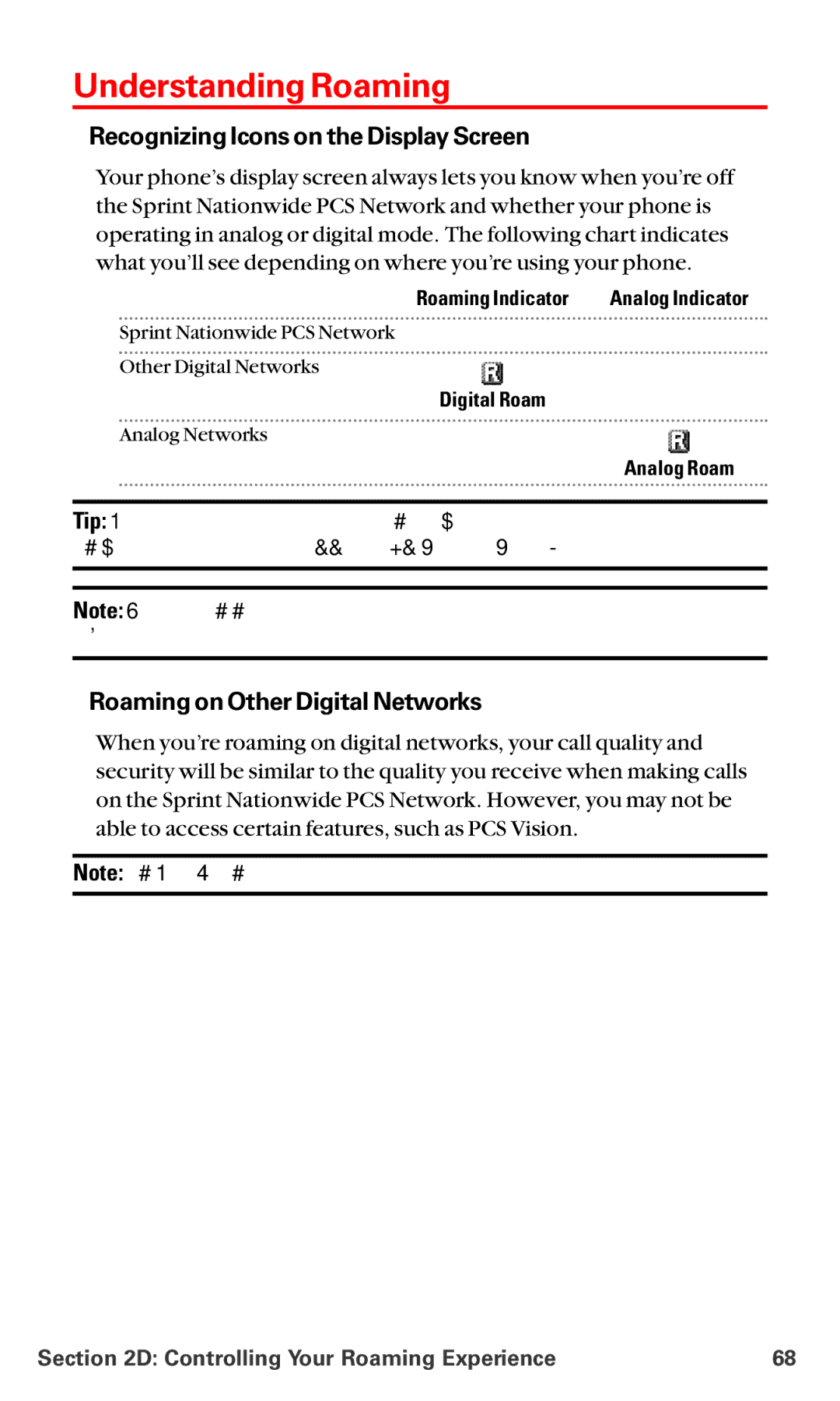 Sanyo RL-4920 manual Understanding Roaming, Recognizing Icons on the Display Screen, Roaming on Other Digital Networks 