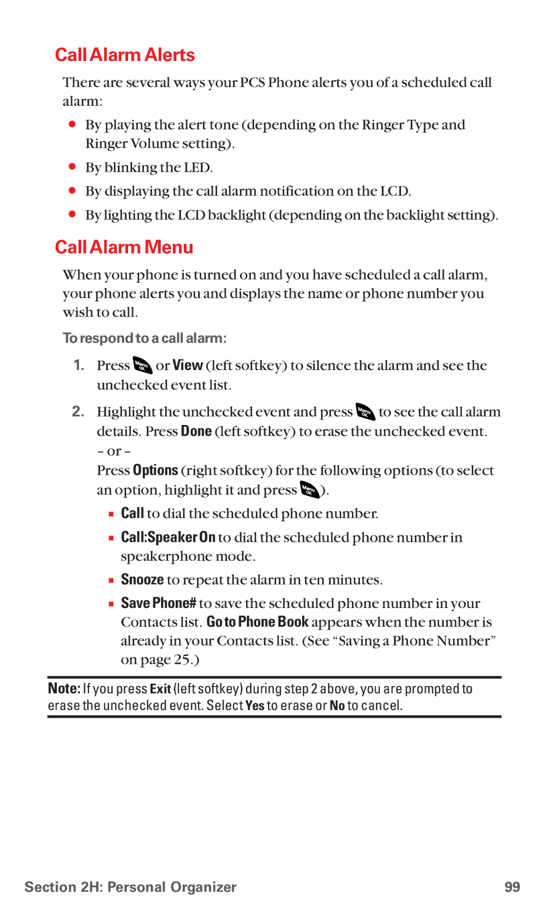 Sanyo RL 4920 manual Call Alarm Alerts, Call Alarm Menu, To respond to a call alarm 