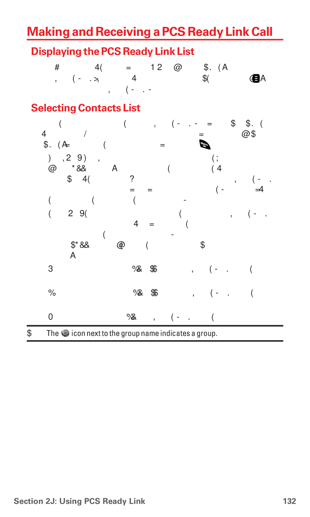 Sanyo RL 4920 Making and Receiving a PCS Ready Link Call, Displaying the PCS Ready Link List, Selecting Contacts List 