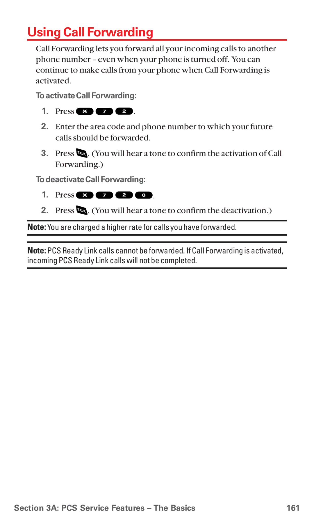 Sanyo RL 4920 manual Using Call Forwarding, To activate Call Forwarding, To deactivate Call Forwarding 