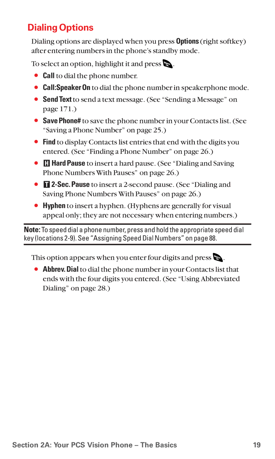 Sanyo RL 4920 manual Dialing Options 