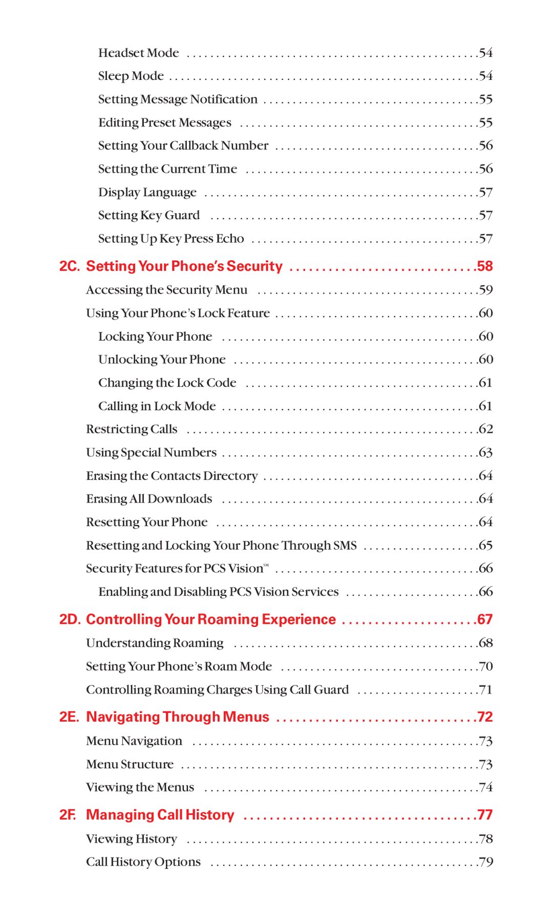 Sanyo RL 4920 manual 2E. Navigating Through Menus 