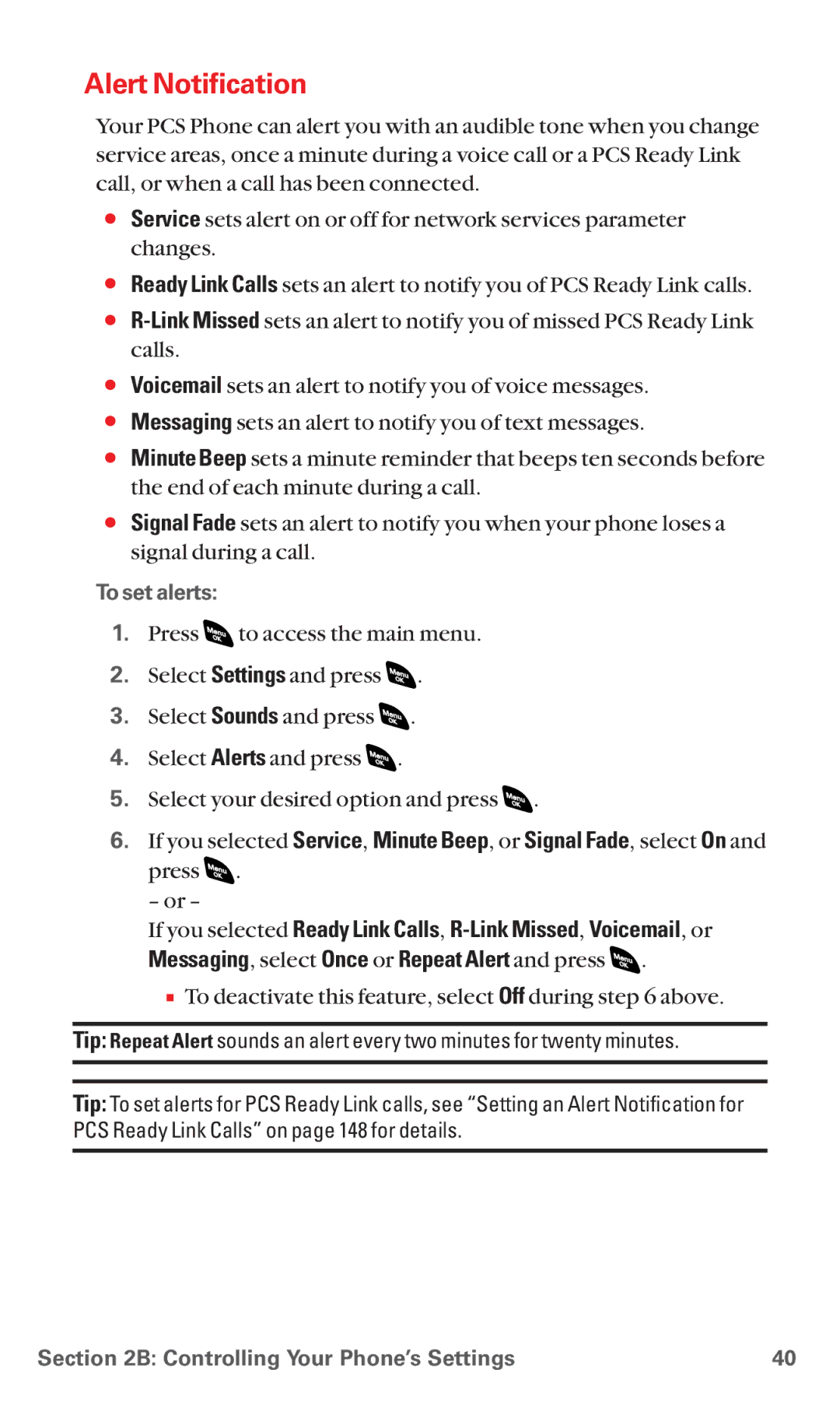 Sanyo RL 4920 manual Alert Notification, To set alerts 