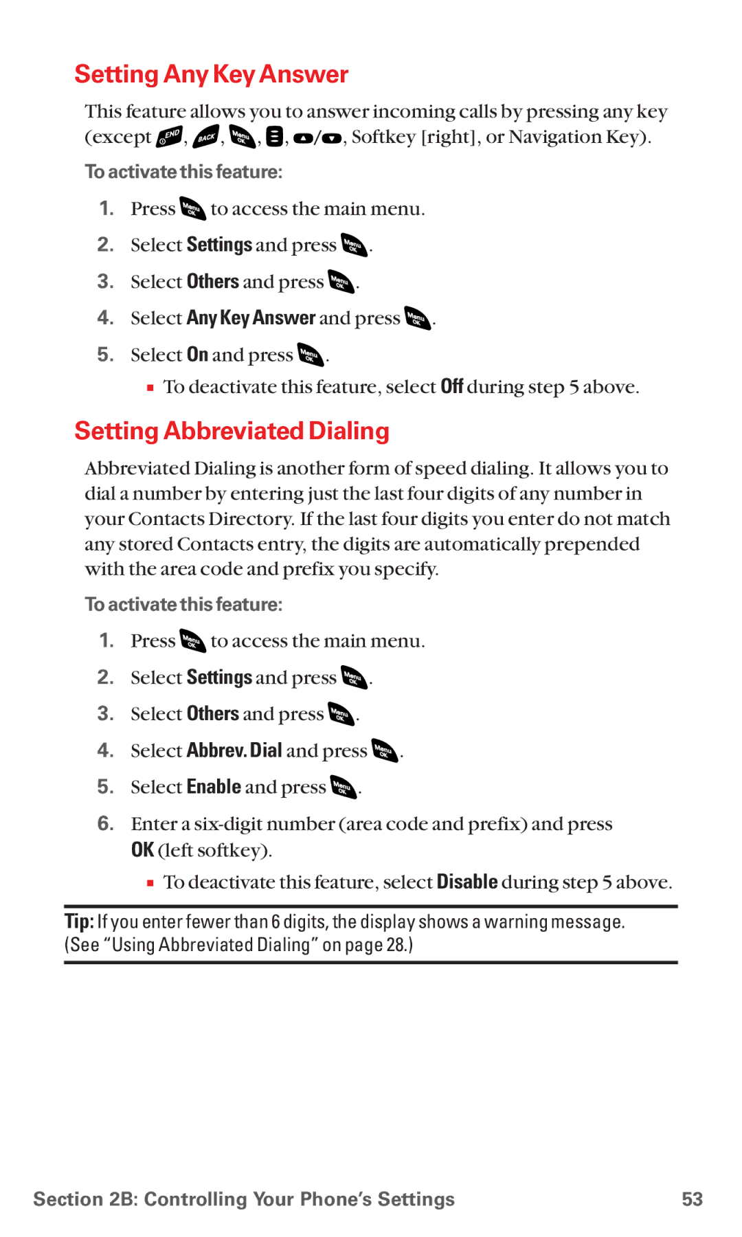 Sanyo RL 4920 manual Setting Any Key Answer, Setting Abbreviated Dialing, To activate this feature 