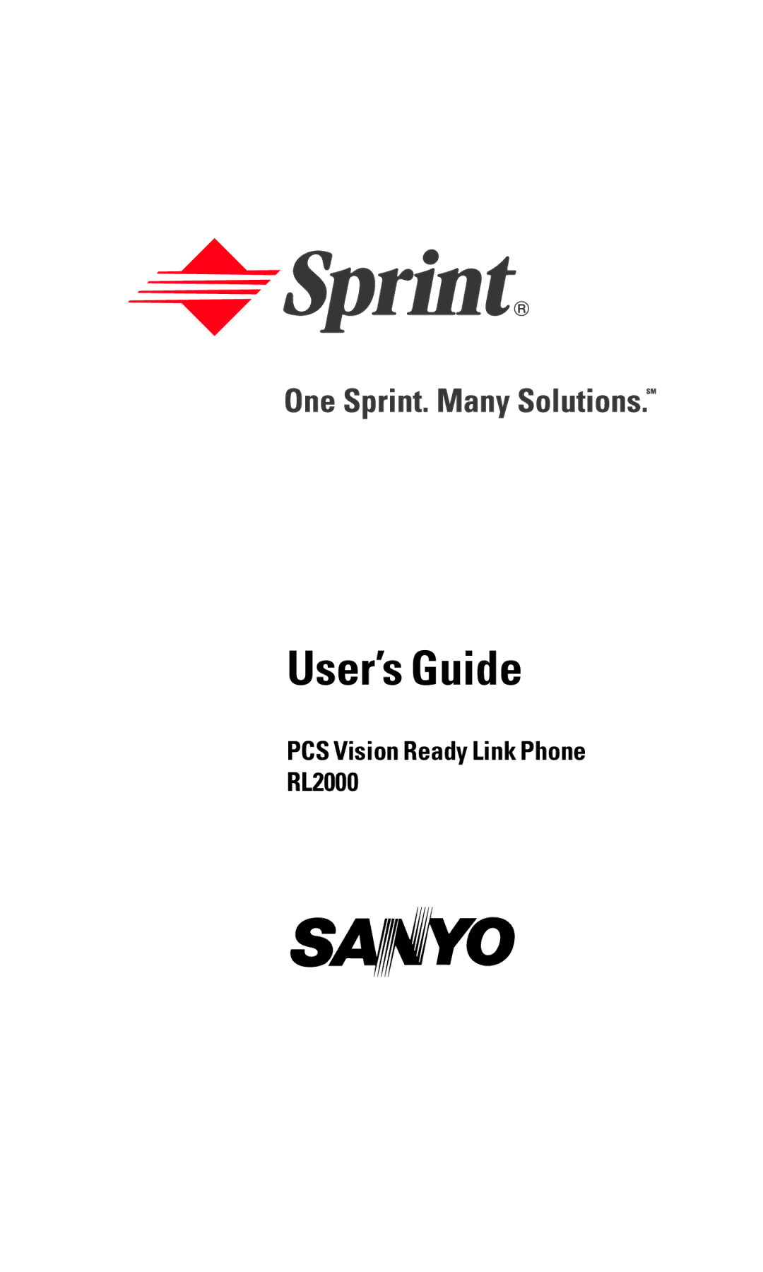 Sanyo RL2000 manual User’s Guide 