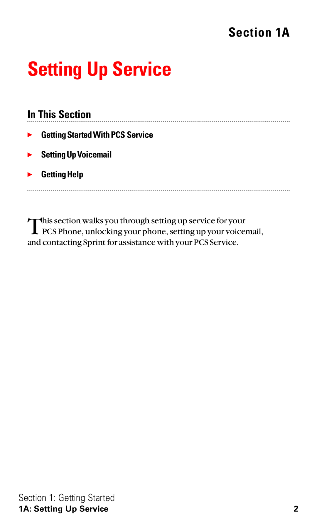 Sanyo RL2000 manual Setting Up Service 