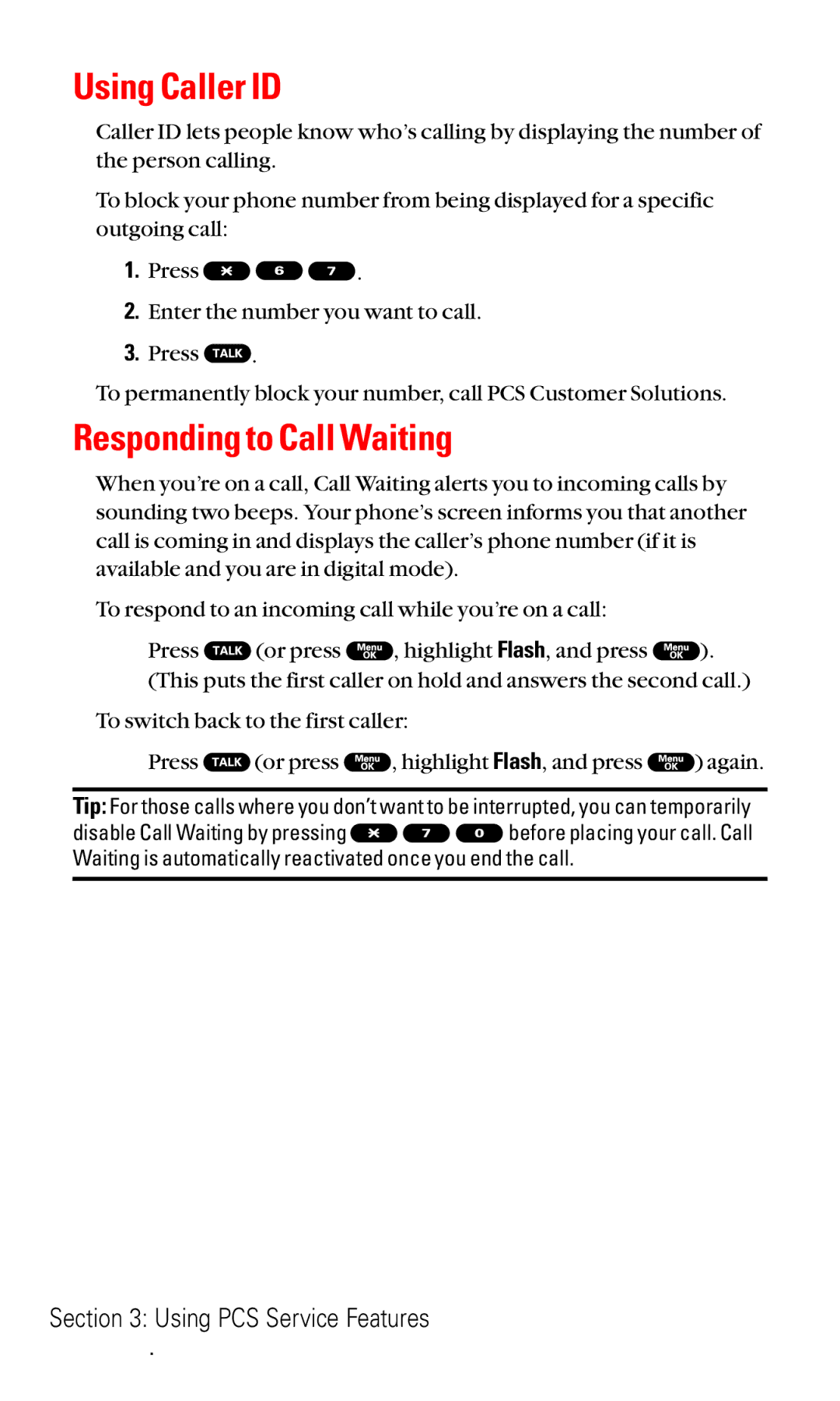 Sanyo RL2000 manual Using Caller ID, Responding to Call Waiting 