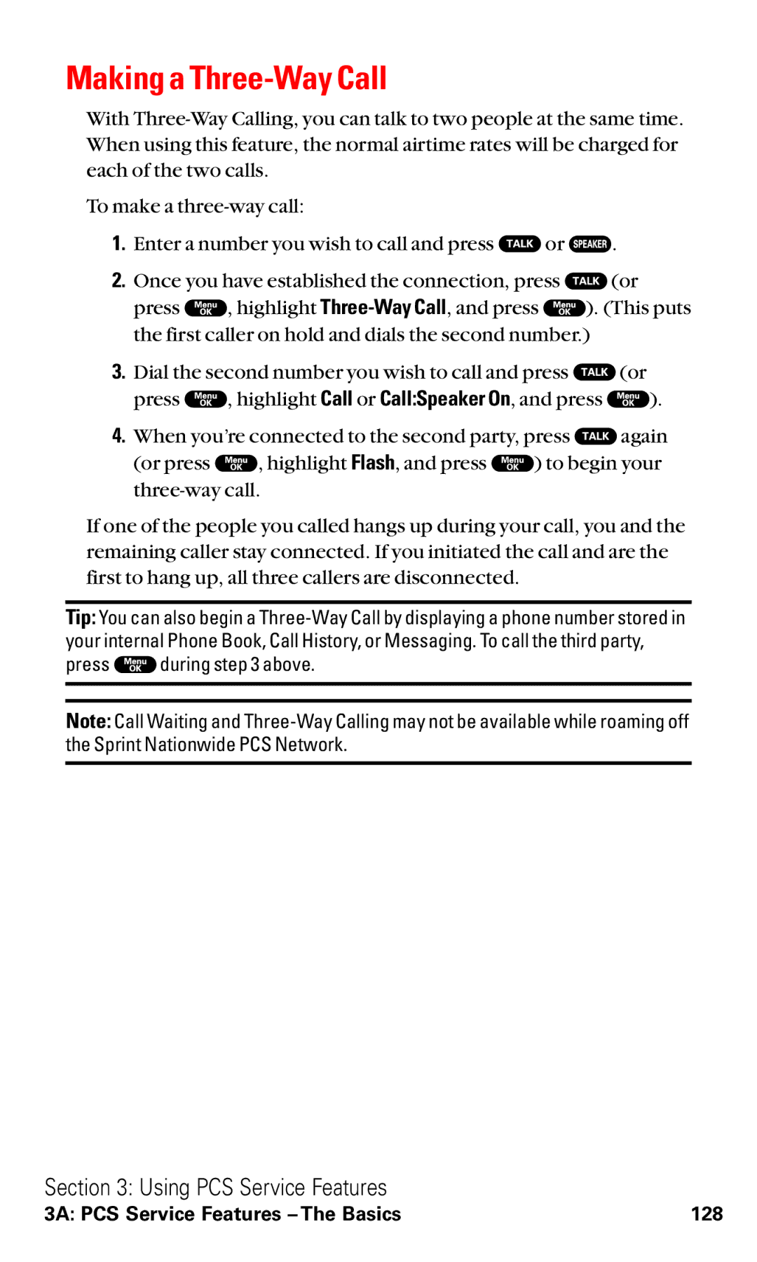 Sanyo RL2000 manual Making a Three-Way Call 