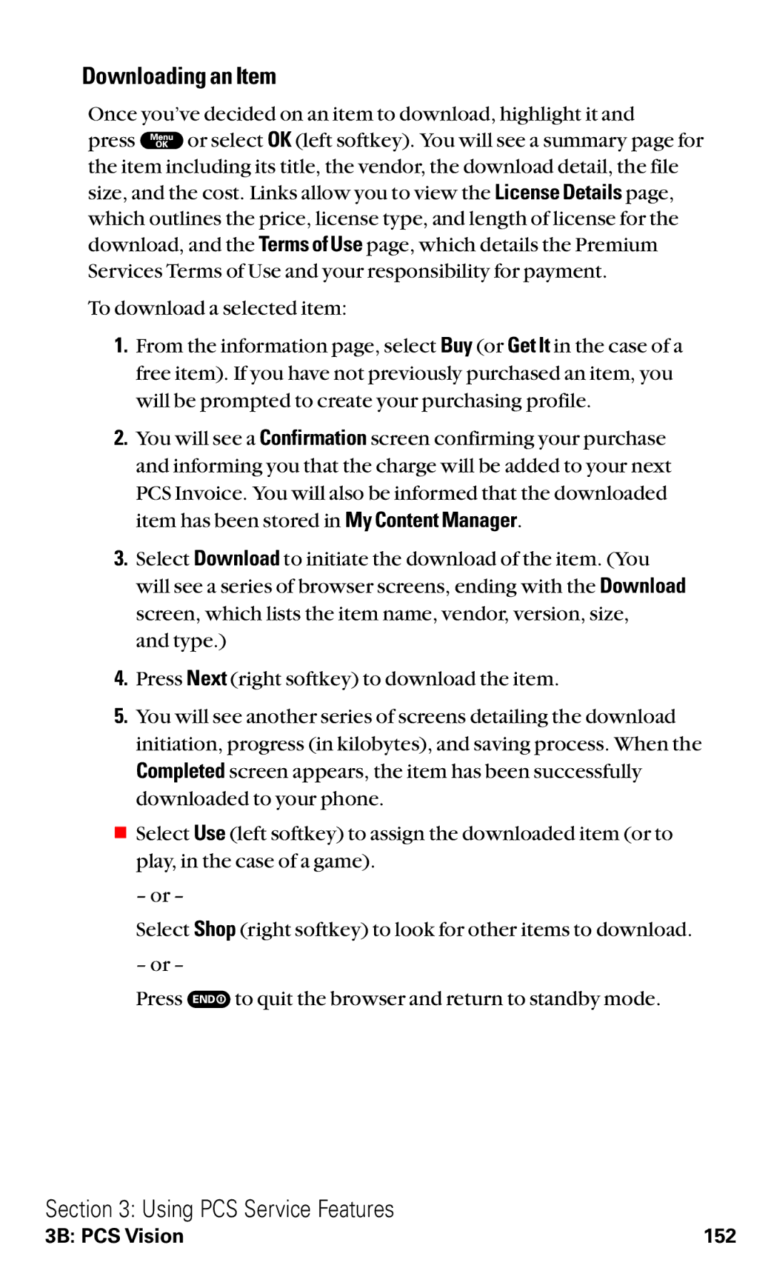 Sanyo RL2000 manual Downloading an Item 