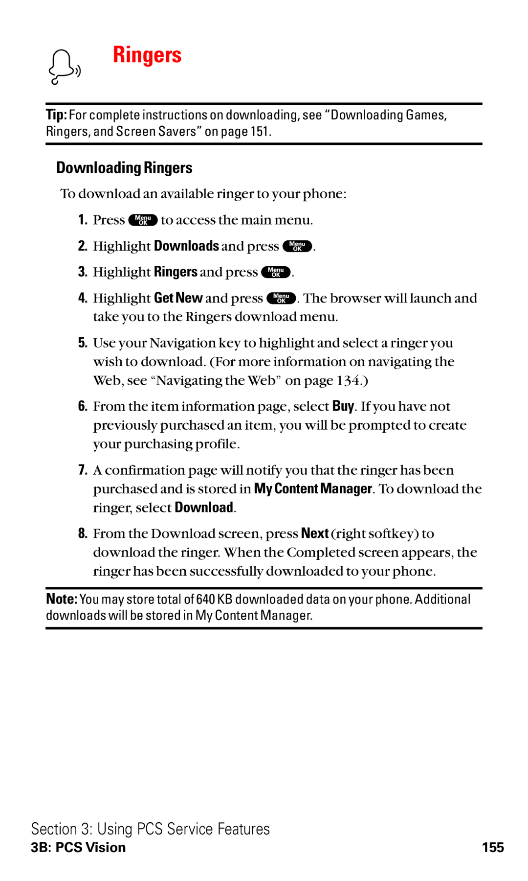 Sanyo RL2000 manual Downloading Ringers 