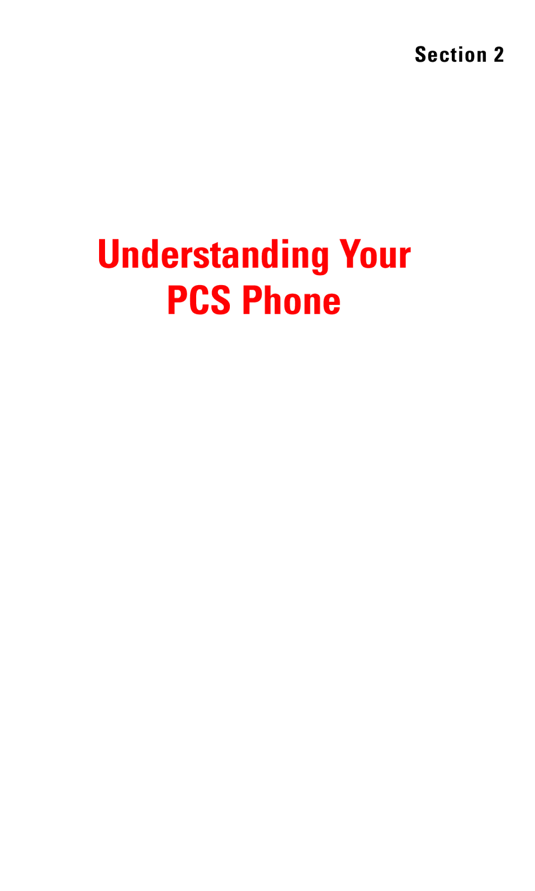 Sanyo RL2000 manual Understanding Your PCS Phone 