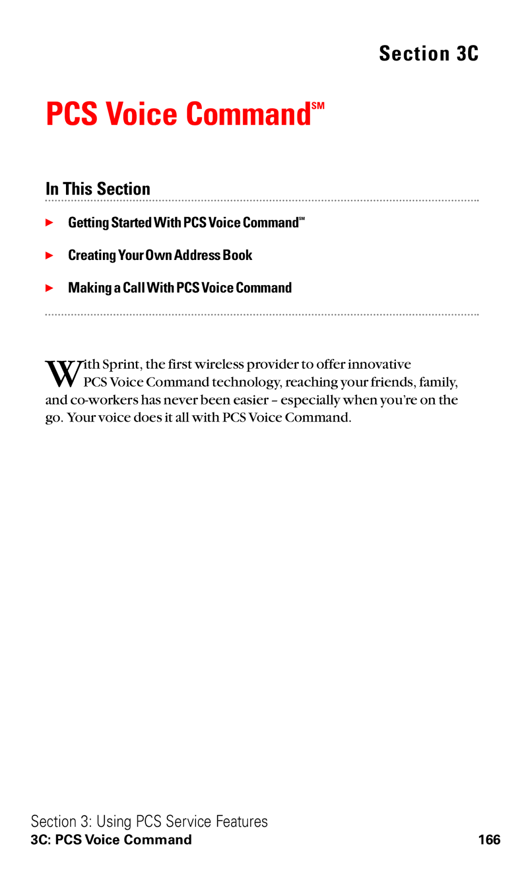 Sanyo RL2000 manual PCS Voice CommandSM 