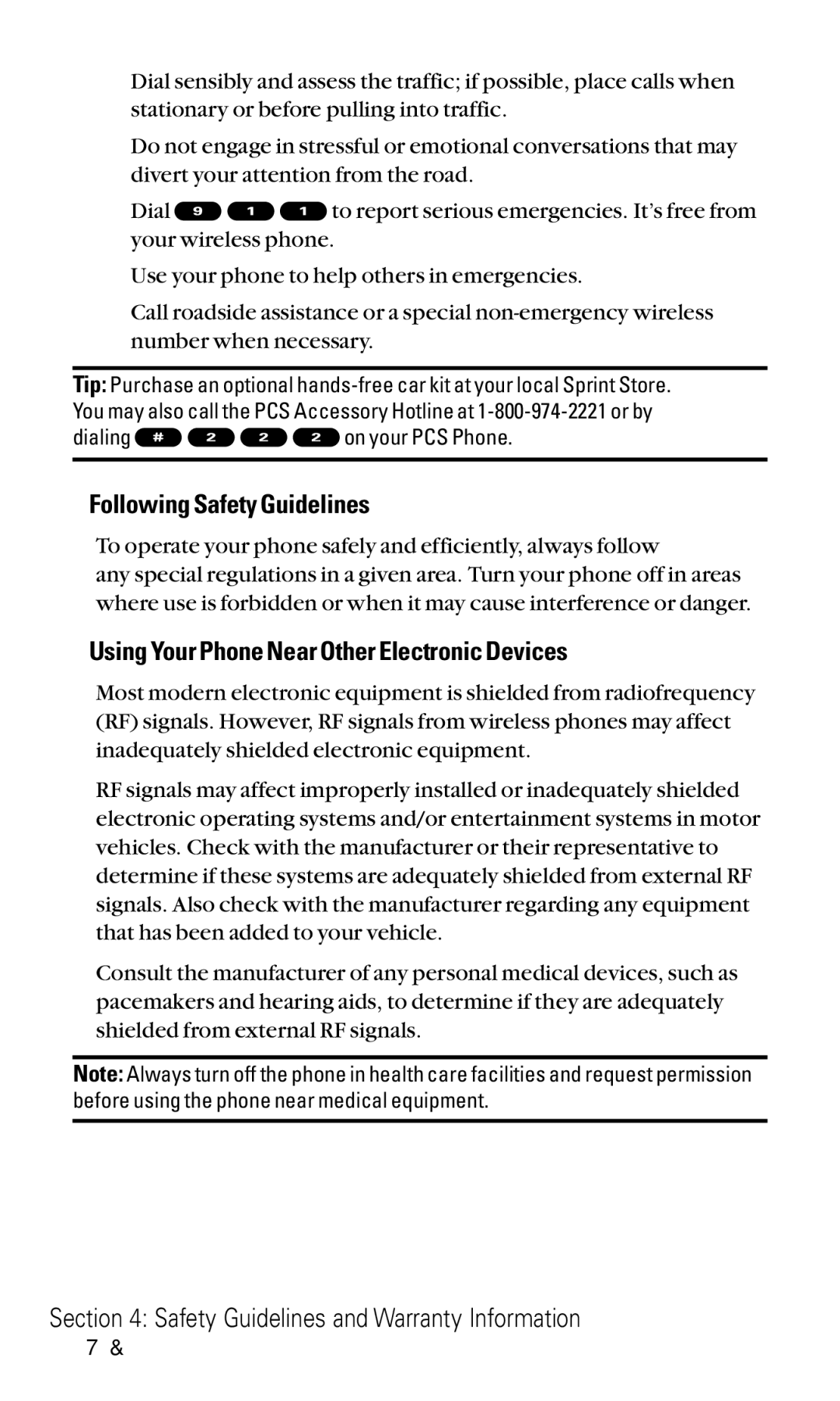 Sanyo RL2000 manual Following Safety Guidelines, Using Your Phone Near Other Electronic Devices 