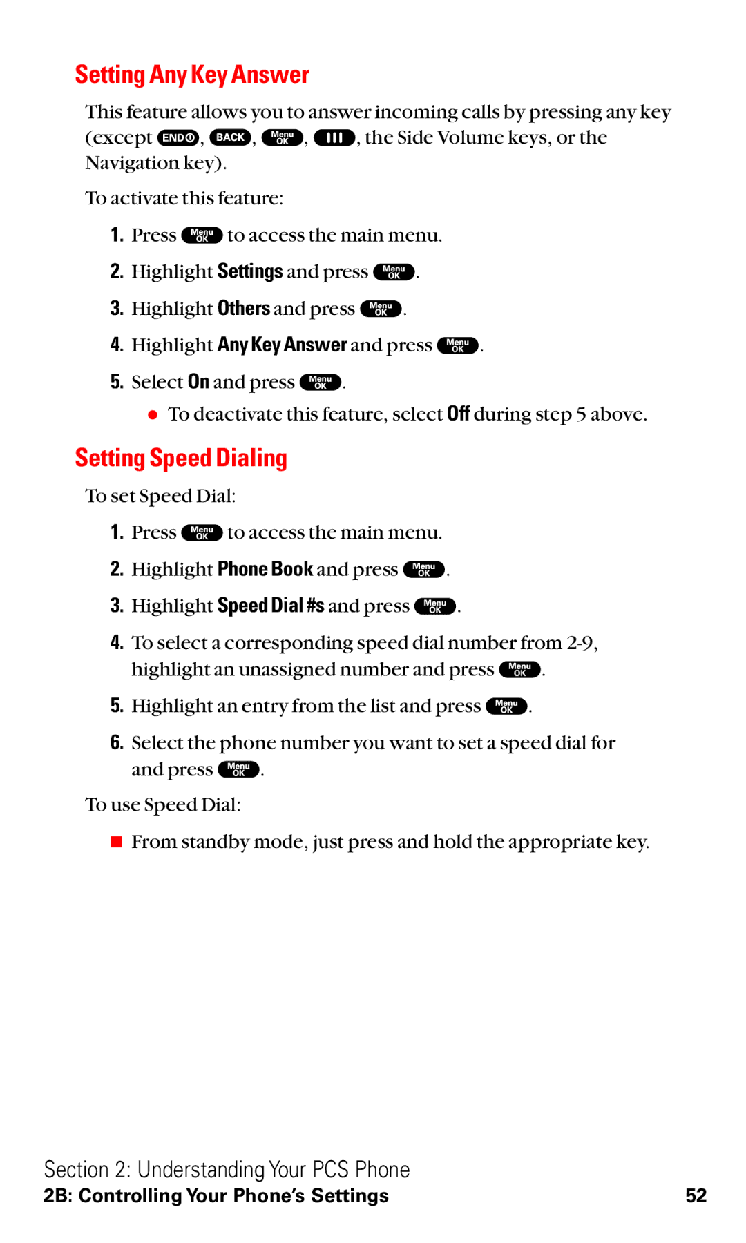 Sanyo RL2000 manual Setting Any Key Answer, Setting Speed Dialing 