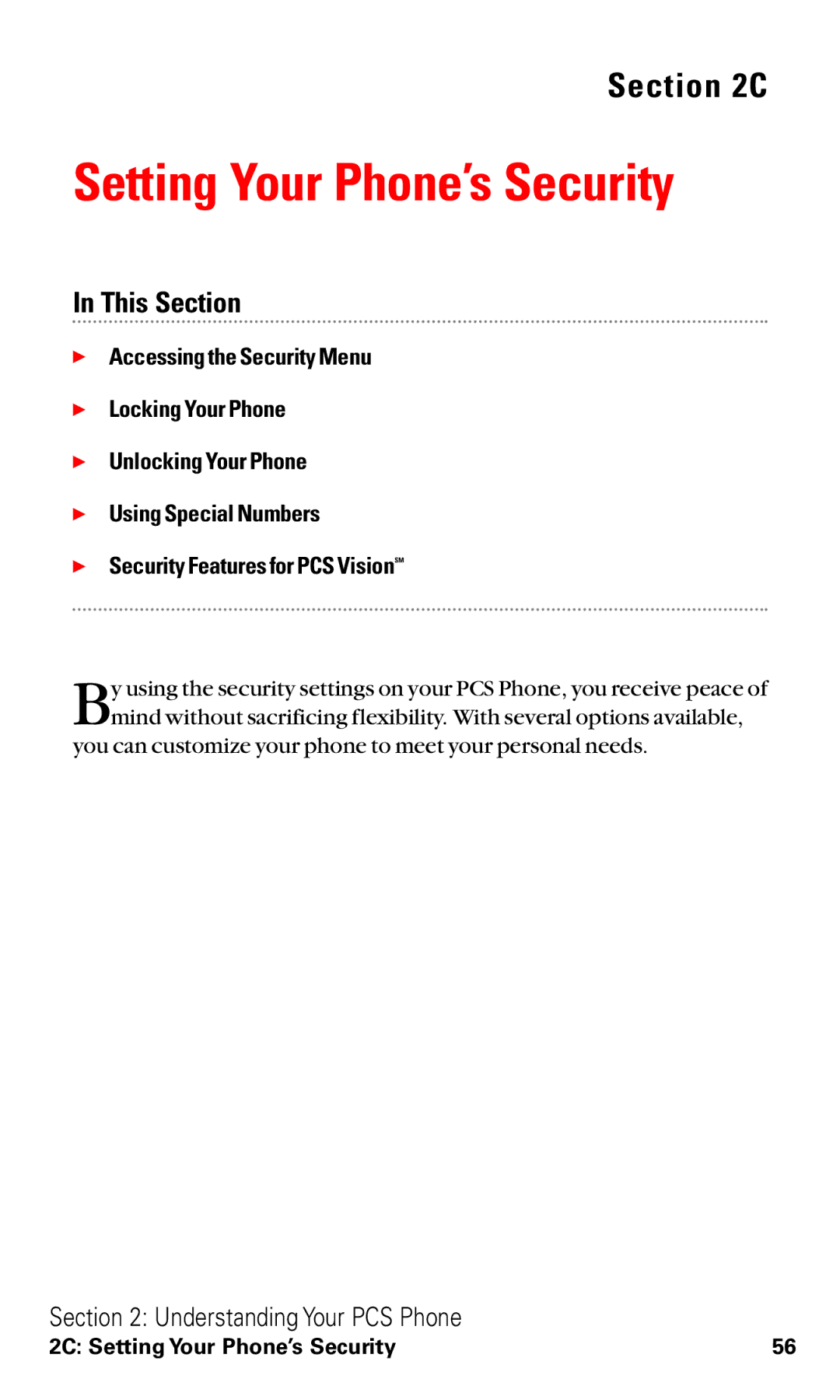 Sanyo RL2000 manual Setting Your Phone’s Security 