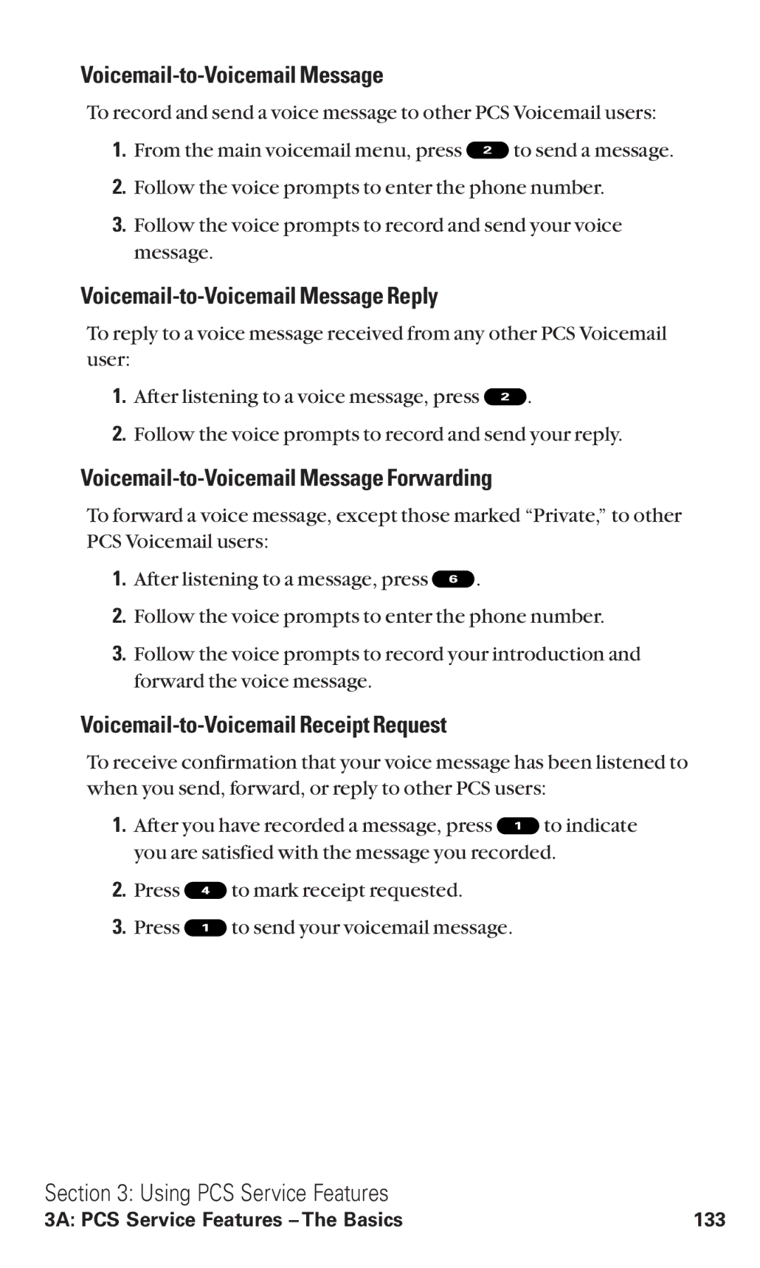 Sanyo RL2500 manual Voicemail-to-Voicemail Message Reply, Voicemail-to-Voicemail Message Forwarding 