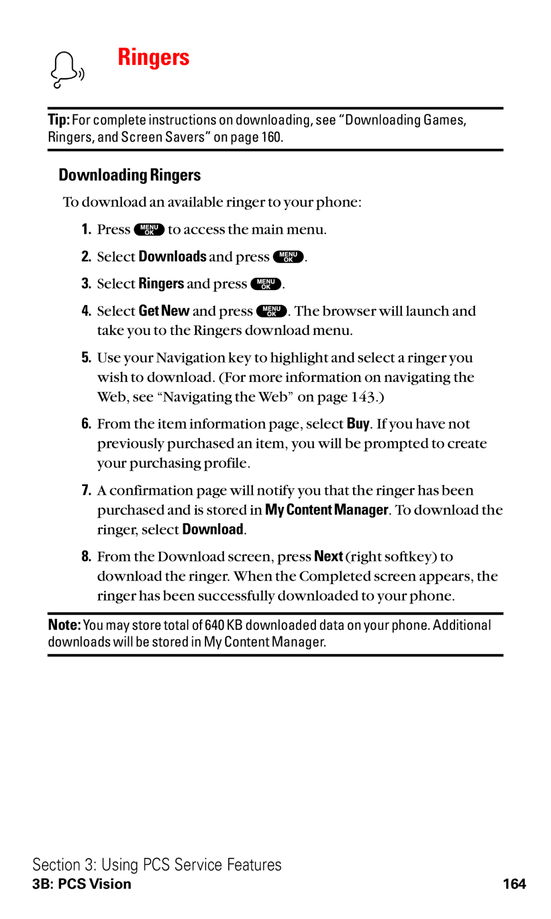 Sanyo RL2500 manual Downloading Ringers 