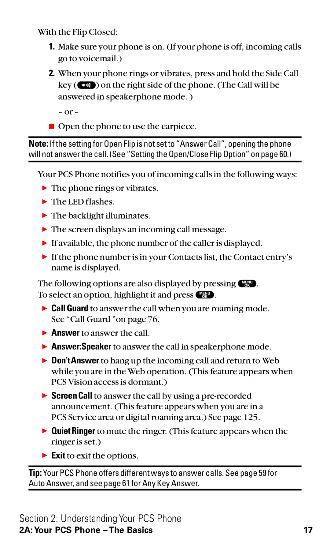 Sanyo RL2500 manual Understanding Your PCS Phone 