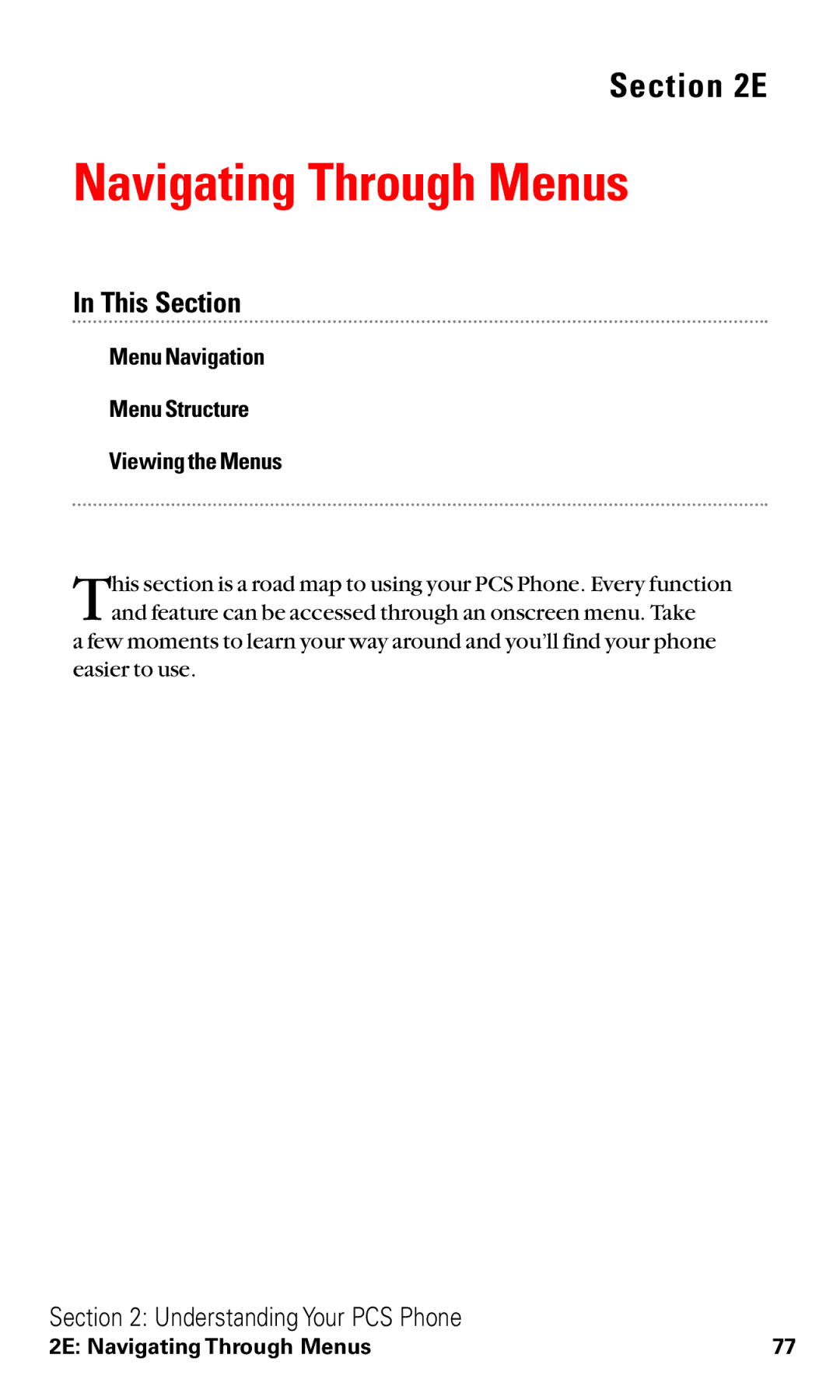 Sanyo RL2500 manual Navigating Through Menus,  Menu Navigation  Menu Structure  Viewing the Menus 