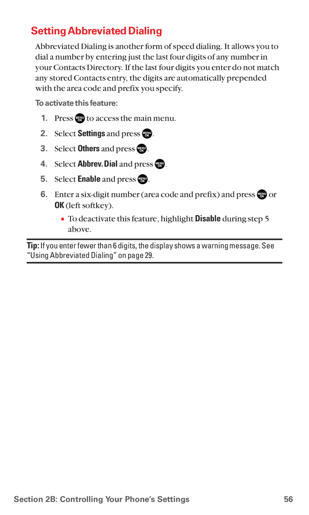 Sanyo RL7300 manual Setting Abbreviated Dialing 