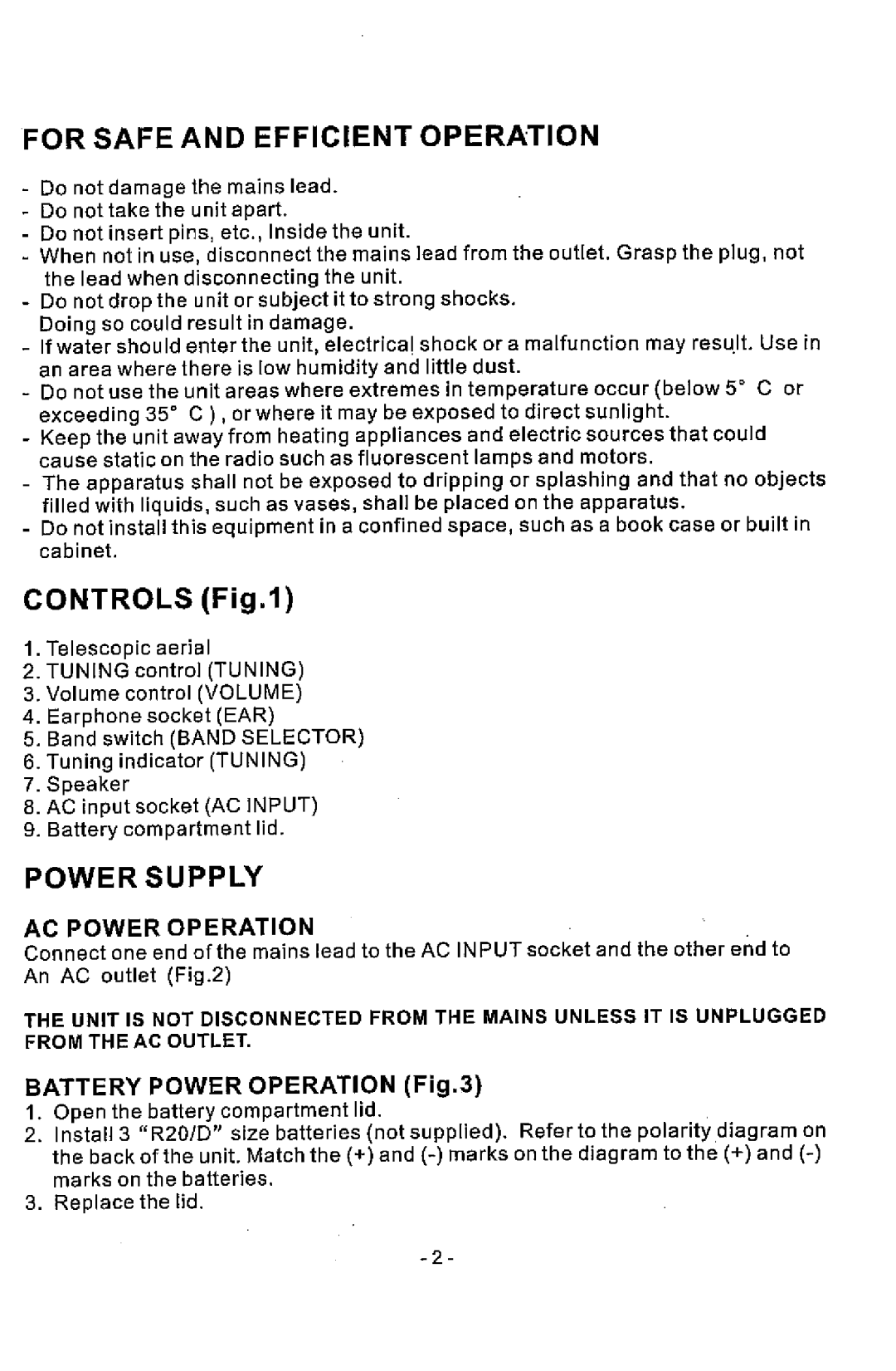 Sanyo RP-6165F manual 