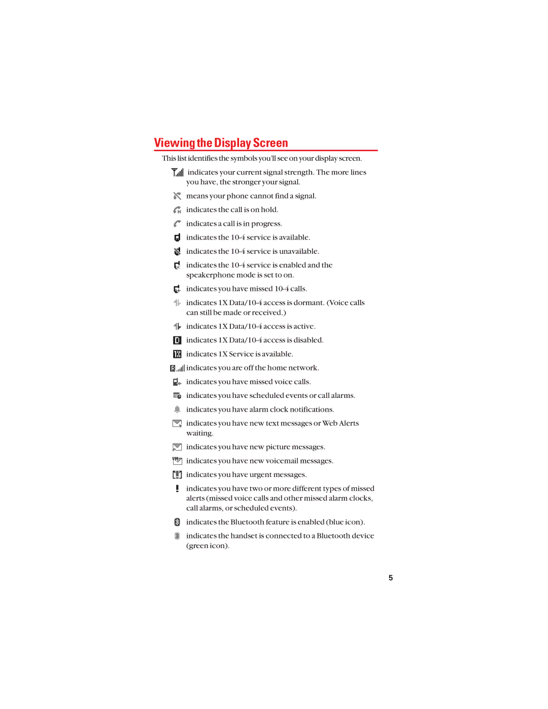 Sanyo S1 manual Viewing the Display Screen 