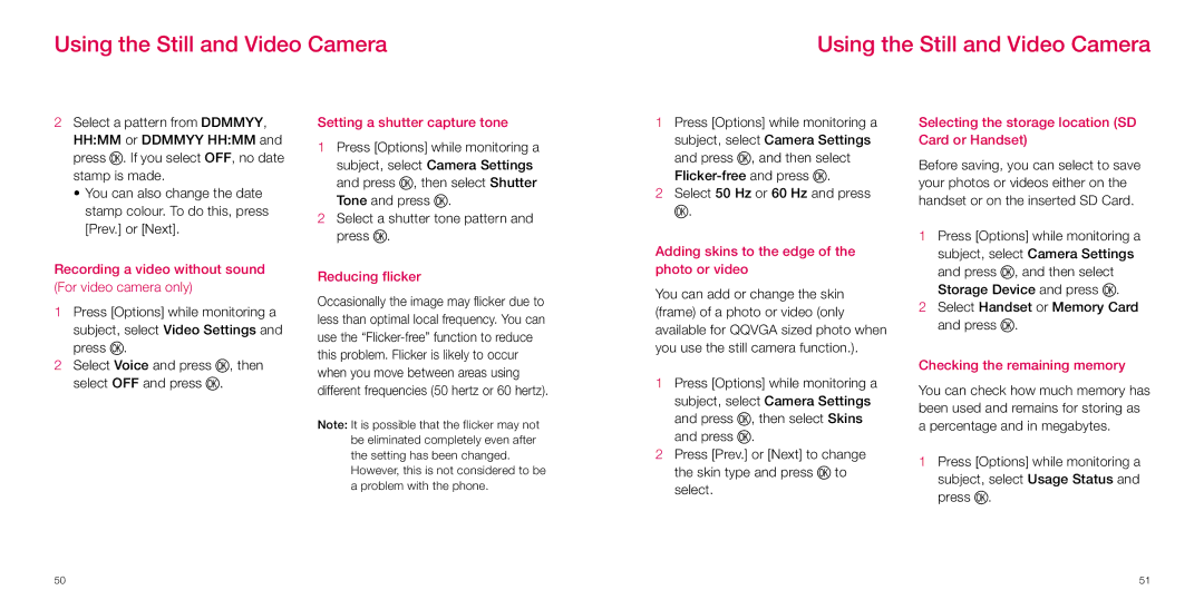 Sanyo S750i manual Recording a video without sound For video camera only, Setting a shutter capture tone 