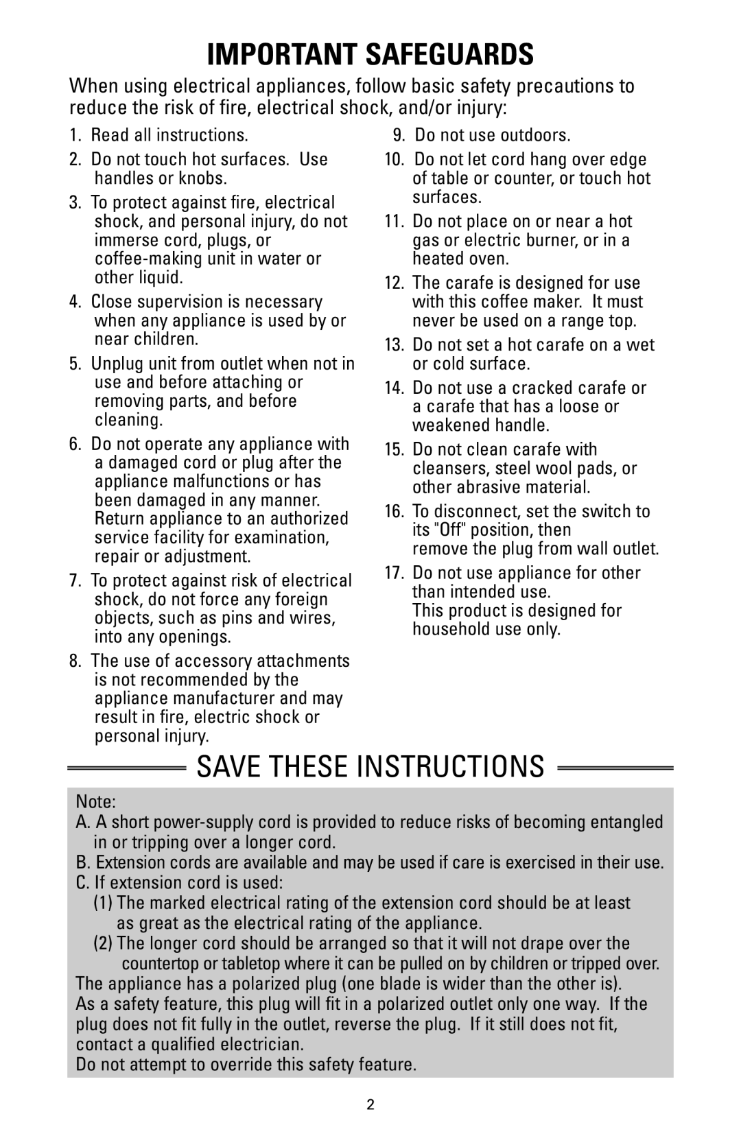 Sanyo SAC-MST6 instruction manual Important Safeguards 