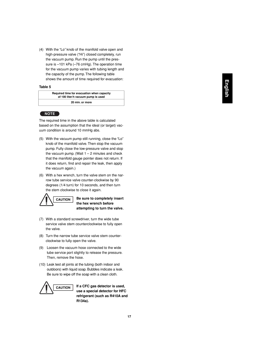 Sanyo SAP-CMRV1926EH, SAP-CMRV1426EH-F service manual Be sure to completely insert, Attempting to turn the valve 