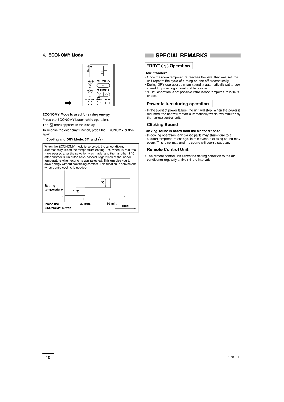 Sanyo SAP-K77RAX, Sanyo Split System Air Conditoner service manual Economy Mode 