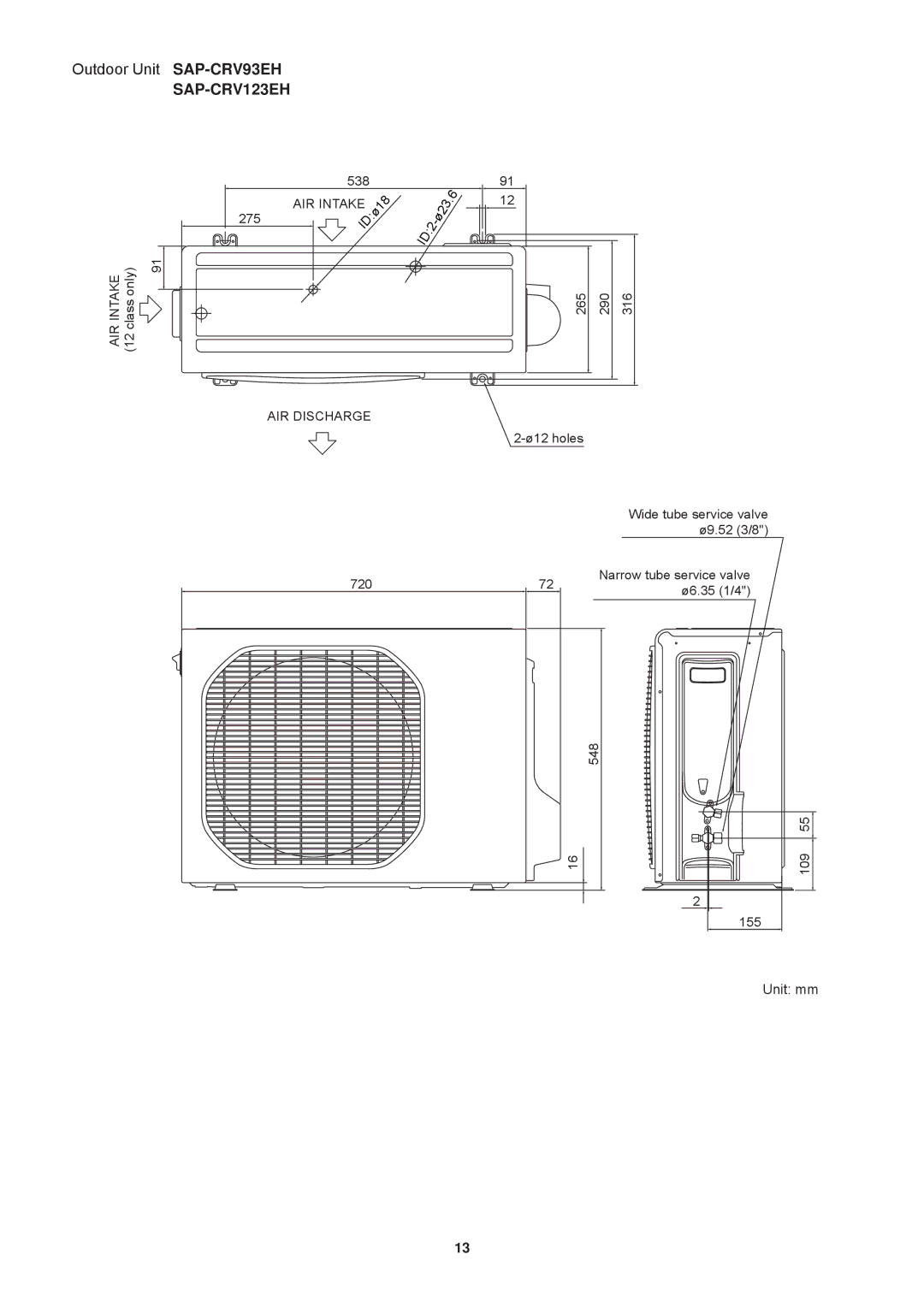 Sanyo SAP-KRV93EH, SAP-KRV123EH, SAP-CRV93EH service manual SAP-CRV123EH, AIR Discharge 