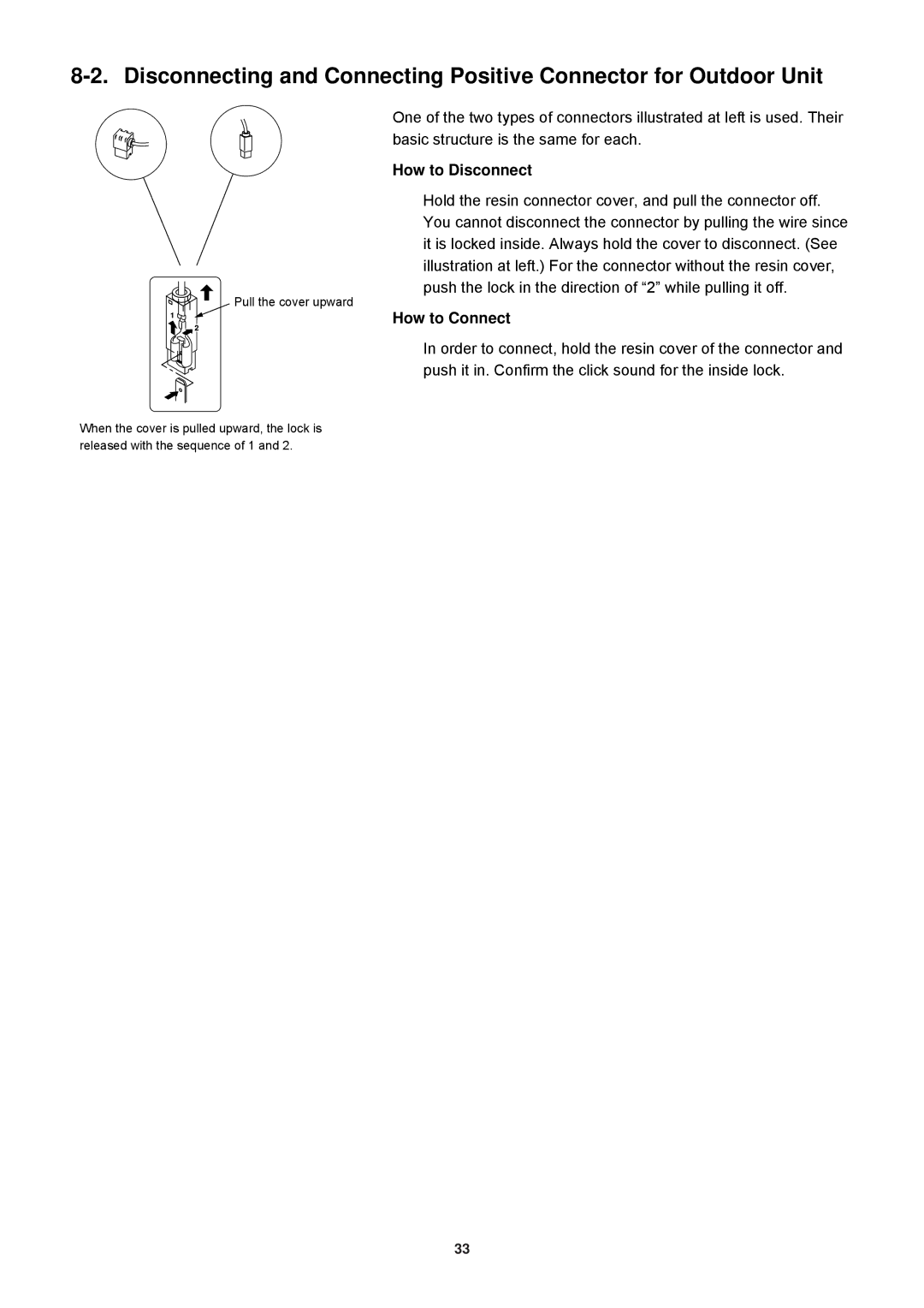 Sanyo SAP-KRV93EH, SAP-KRV123EH, SAP-CRV123EH, SAP-CRV93EH service manual How to Disconnect 