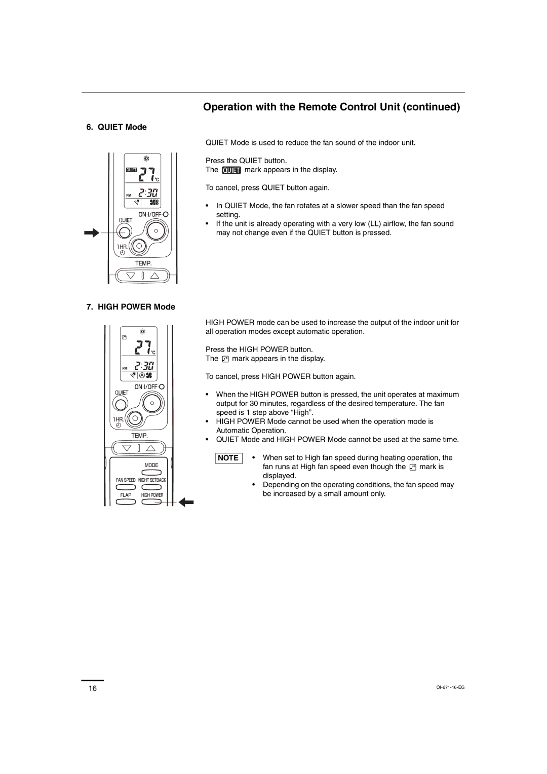 Sanyo SAP-CRV93EH, SAP-KRV123EH, SAP-KRV93EH, SAP-CRV123EH service manual Quiet Mode 