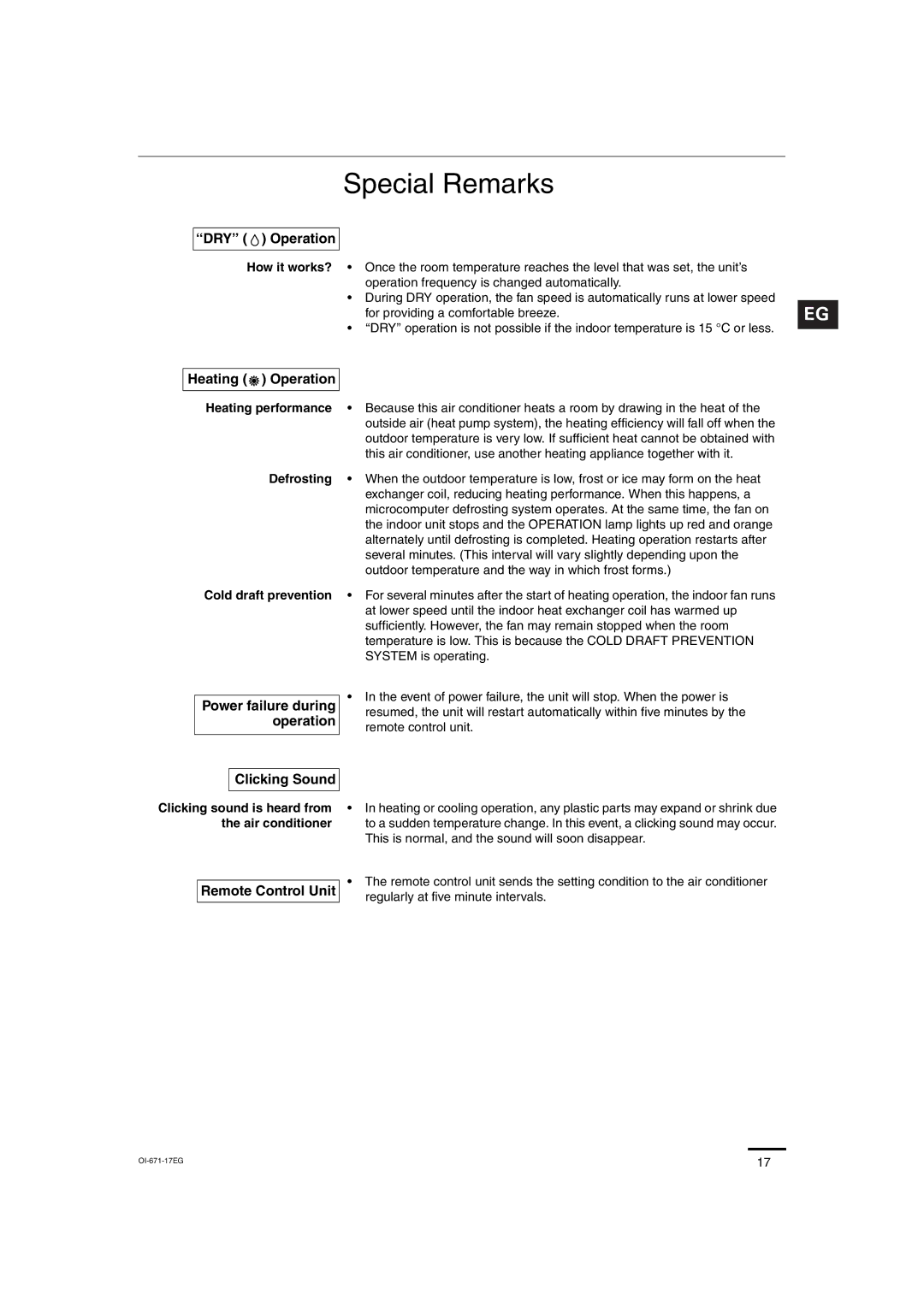 Sanyo SAP-KRV123EH, SAP-KRV93EH, SAP-CRV123EH, SAP-CRV93EH service manual Special Remarks 