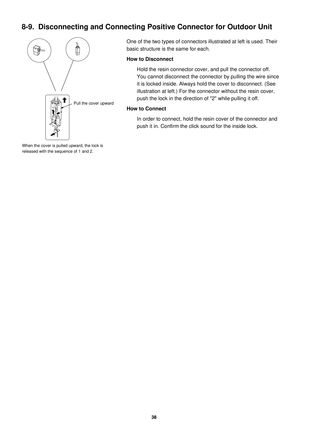 Sanyo SAP-KRV94EHDX service manual How to Disconnect, How to Connect 