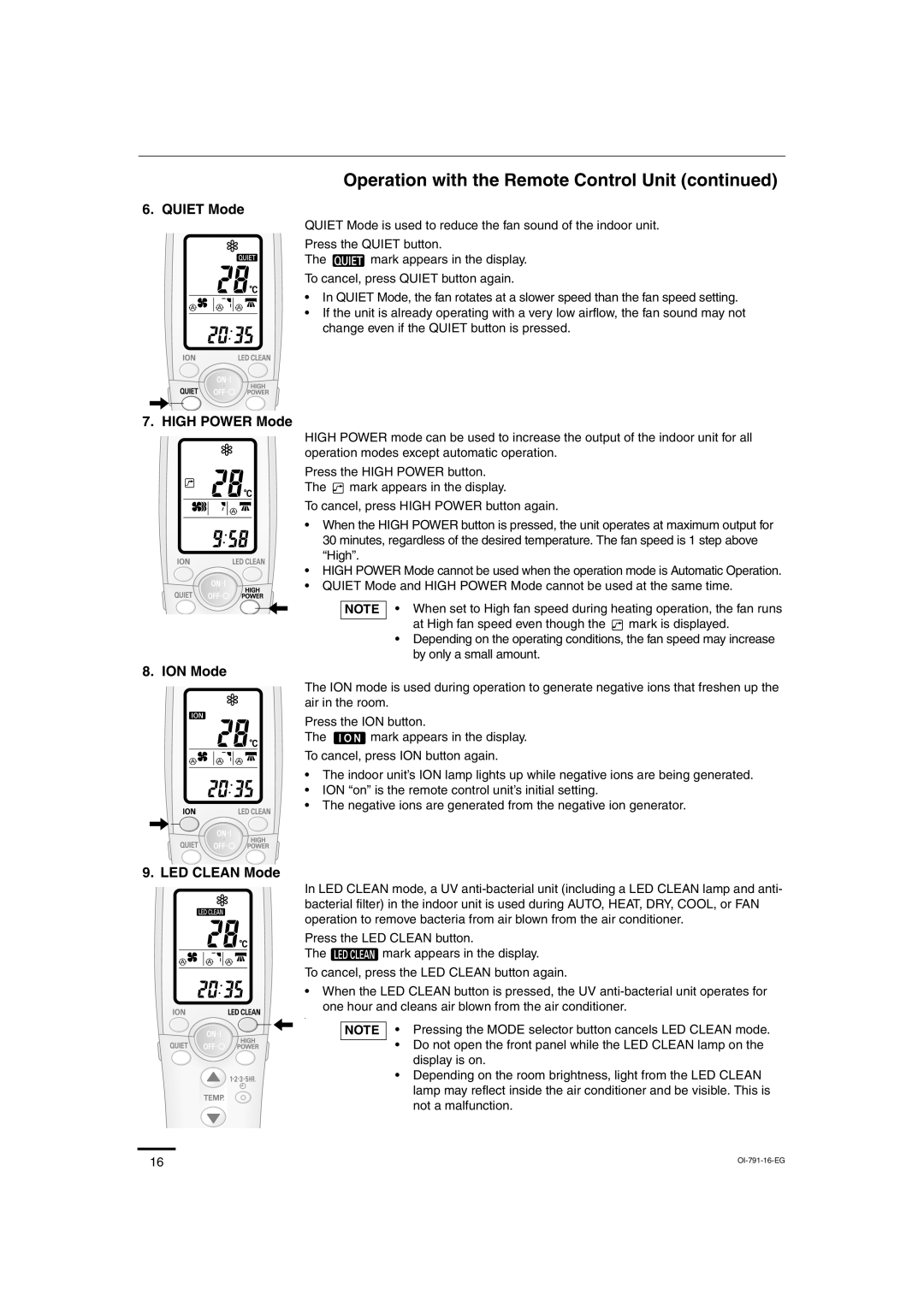 Sanyo SAP-KRV94EHDX service manual Quiet Mode 