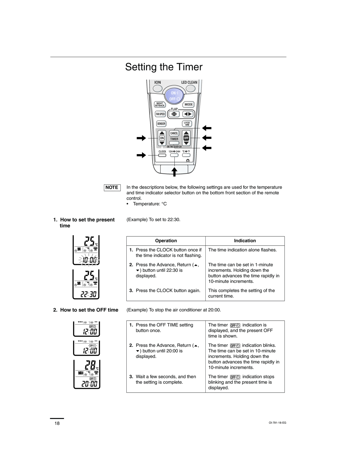 Sanyo SAP-KRV94EHDX service manual Setting the Timer, How to set the present, time 