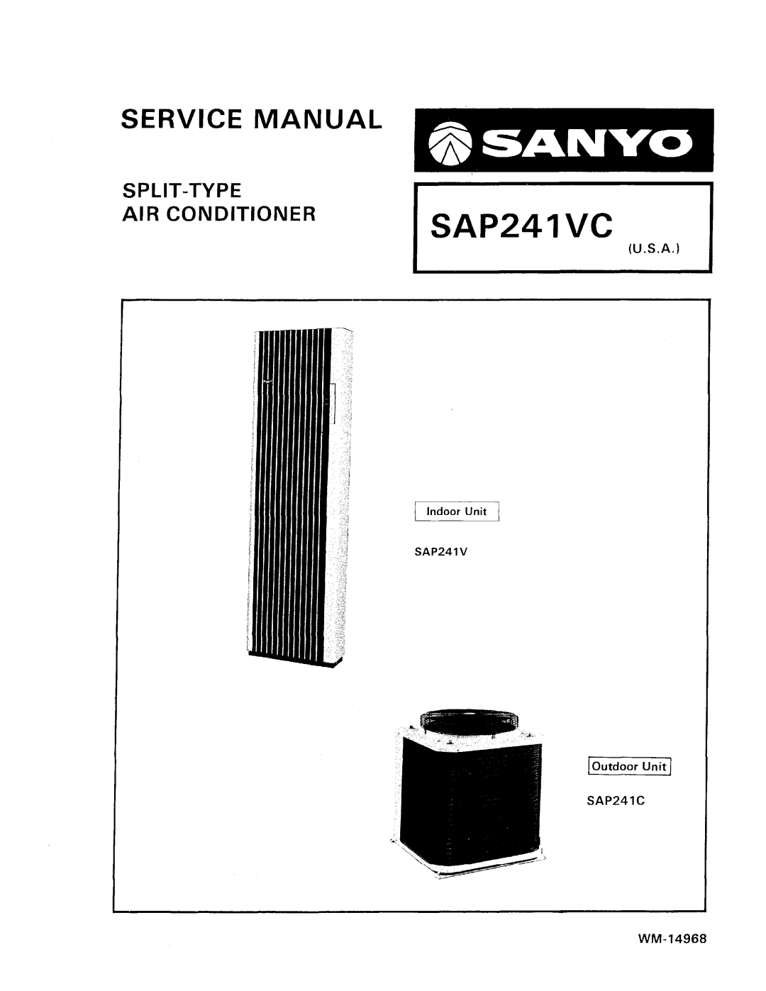 Sanyo SAP241V, SAP241C manual 